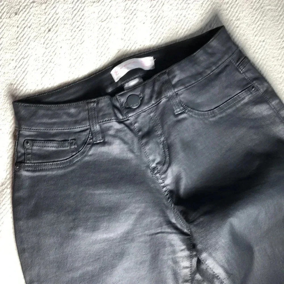 No Boundaries Black Laminated Skinny Jeans - Picture 4 of 5